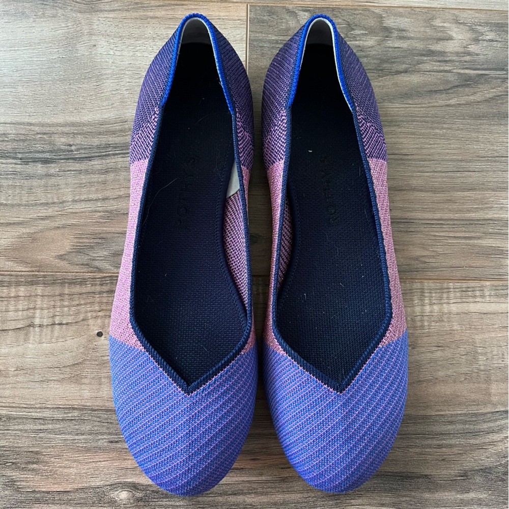 Rothy’s Metallic Lilac Flats